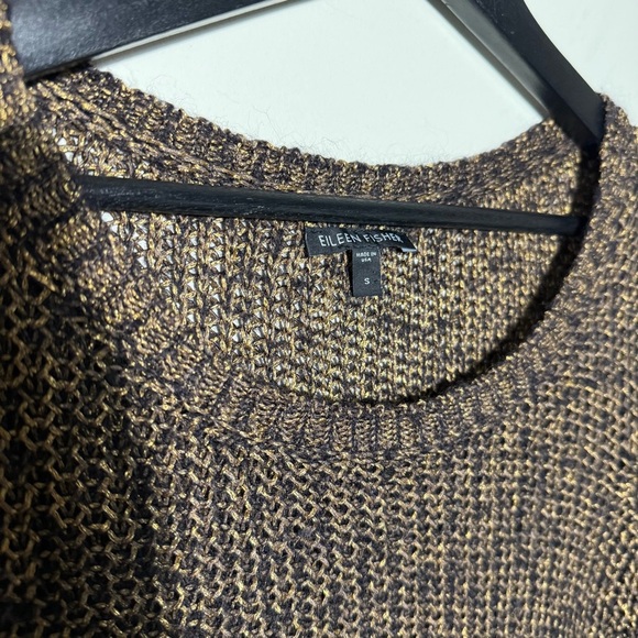 Eileen Fisher Metallic Ballet-Neck Shaped Sweater size Small - Picture 5 of 10